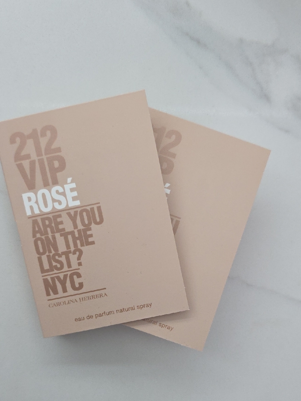 2 Carolina Herrera 212 VIP Rosé Samples - 1.5 mL each